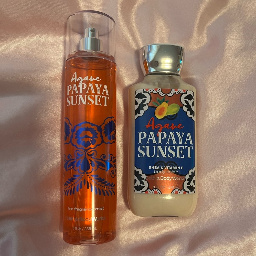 Agave Papaya Sunset Bath & Body Works Set